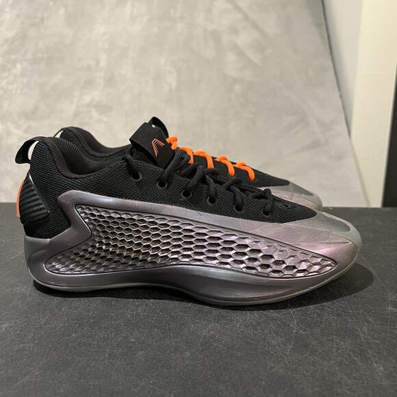 Adidas AE 1 Low Mens 8 Black Silver Iron Sharpens Iron Basketball Sneakers
